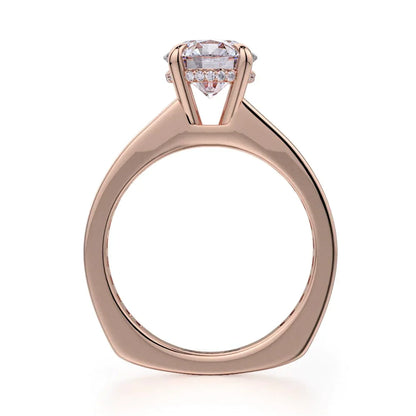 Michael M Hidden Halo Round Engagement Ring