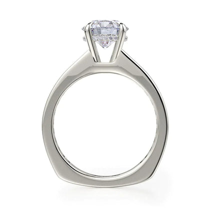 Michael M Hidden Halo Round Engagement Ring