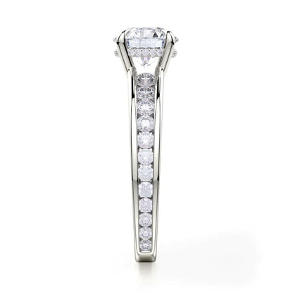 Michael M Hidden Halo Round Engagement Ring