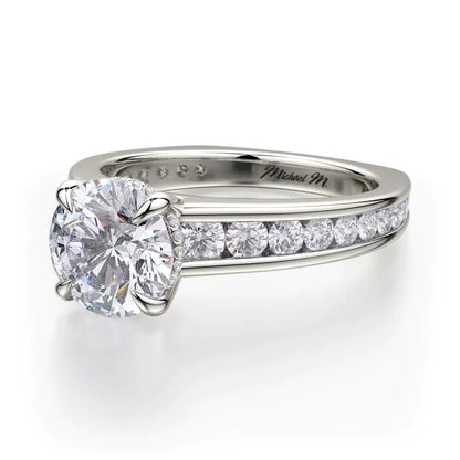 Michael M Hidden Halo Round Engagement Ring