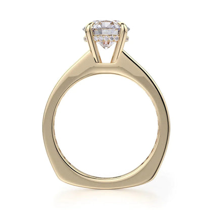Michael M Hidden Halo Round Engagement Ring