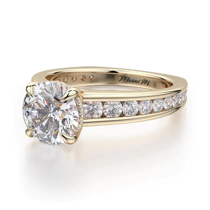 Michael M Hidden Halo Round Engagement Ring