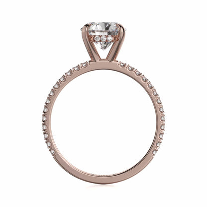 Michael M Center Stone Claw Prong Round Engagement Ring
