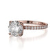 Michael M Center Stone Claw Prong Round Engagement Ring