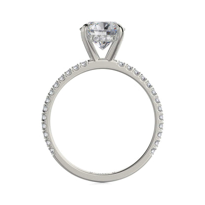 Michael M Center Stone Claw Prong Round Engagement Ring