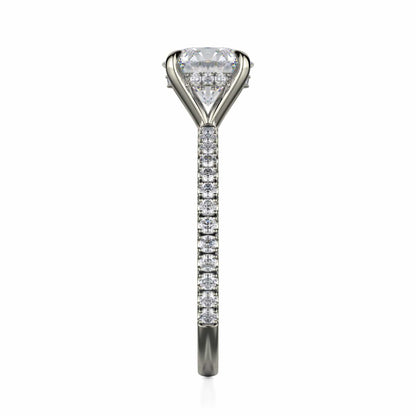 Michael M Center Stone Claw Prong Round Engagement Ring