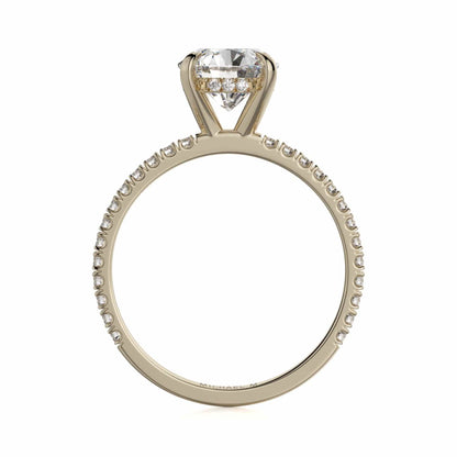 Michael M Center Stone Claw Prong Round Engagement Ring