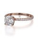 Michael M Hidden Halo Round Engagement Ring