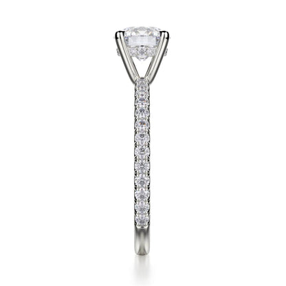 Michael M Hidden Halo Round Engagement Ring