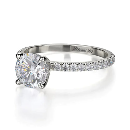 Michael M Hidden Halo Round Engagement Ring