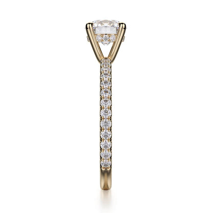Michael M Hidden Halo Round Engagement Ring