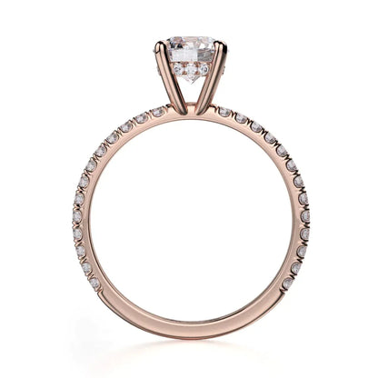 Michael M Hidden Halo Round Engagement Ring