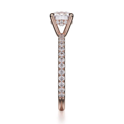 Michael M Hidden Halo Round Engagement Ring