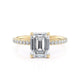 Michael M Hidden Halo Emerald Engagement Ring