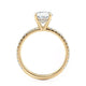 Michael M Hidden Halo Oval Engagement Ring