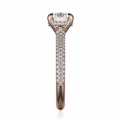 Michael M Hidden Halo Round Engagement Ring