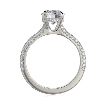 Michael M Hidden Halo Round Engagement Ring