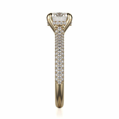 Michael M Hidden Halo Round Engagement Ring
