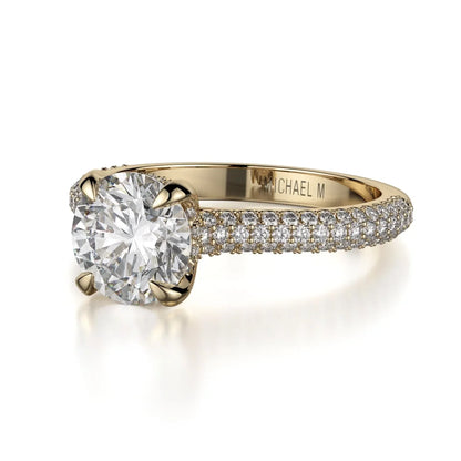 Michael M Hidden Halo Round Engagement Ring