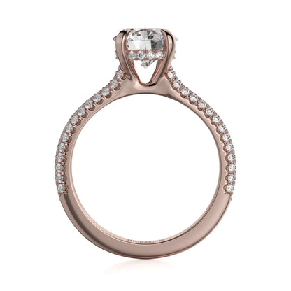 Michael M Hidden Halo Round Engagement Ring