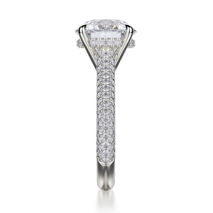 Michael M Hidden Halo Round Engagement Ring
