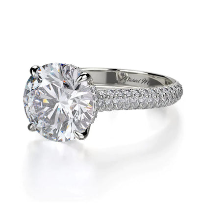 Michael M Hidden Halo Round Engagement Ring