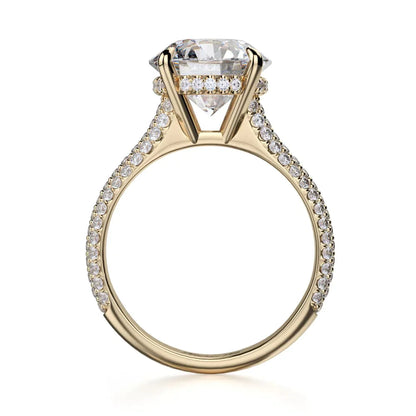Michael M Hidden Halo Round Engagement Ring