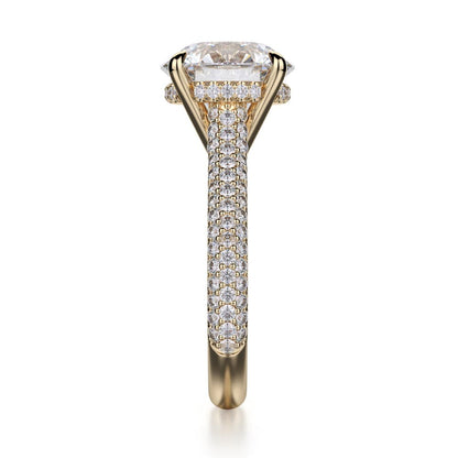 Michael M Hidden Halo Round Engagement Ring