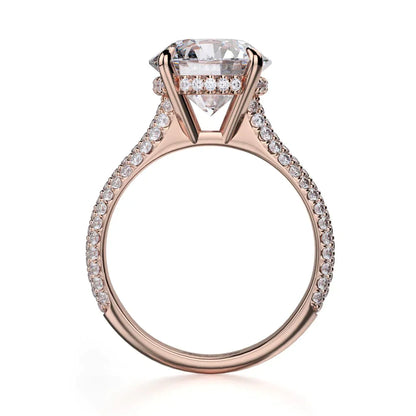 Michael M Hidden Halo Round Engagement Ring