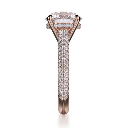Michael M Hidden Halo Round Engagement Ring
