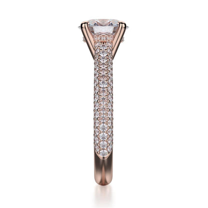 Michael M Hidden Halo Round Engagement Ring