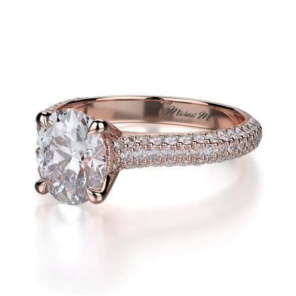 Michael M Hidden Halo Round Engagement Ring