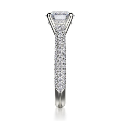 Michael M Hidden Halo Round Engagement Ring