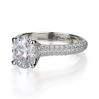 Michael M Hidden Halo Round Engagement Ring