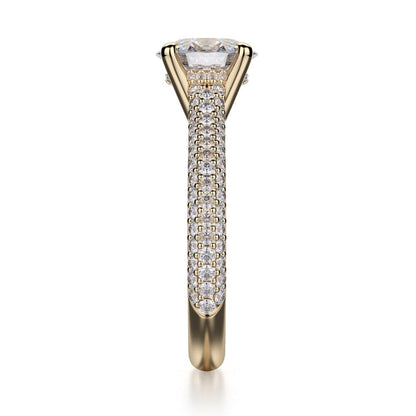 Michael M Hidden Halo Round Engagement Ring