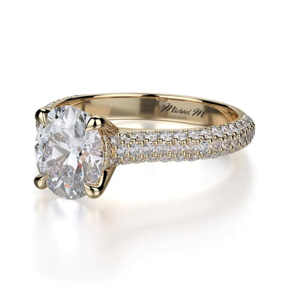 Michael M Hidden Halo Round Engagement Ring