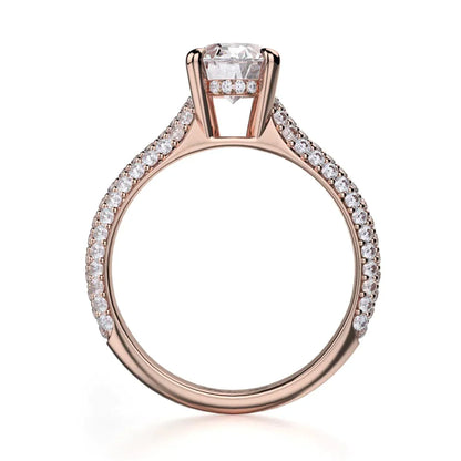 Michael M Hidden Halo Round Engagement Ring