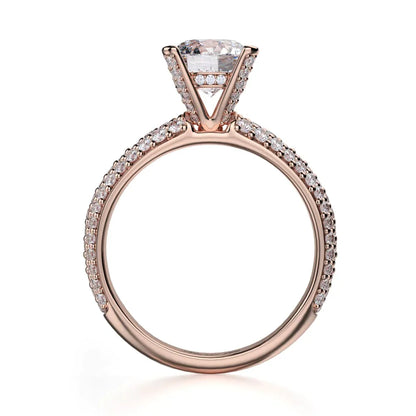 Michael M Hidden Halo Round Engagement Ring