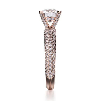 Michael M Hidden Halo Round Engagement Ring