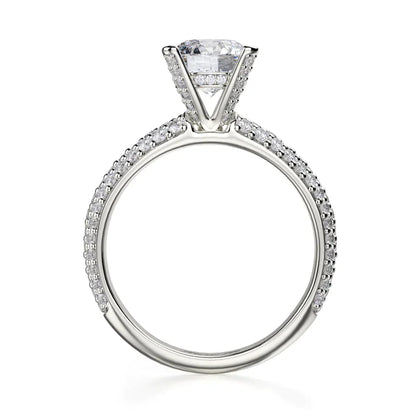Michael M Hidden Halo Round Engagement Ring