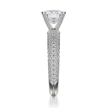 Michael M Hidden Halo Round Engagement Ring