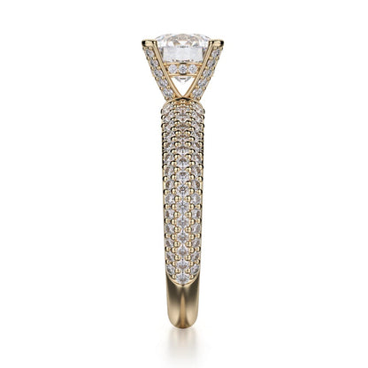 Michael M Hidden Halo Round Engagement Ring