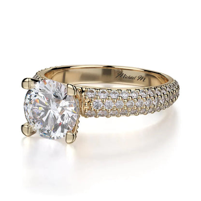 Michael M Hidden Halo Round Engagement Ring