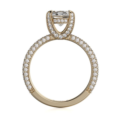 Michael M Hidden Halo Cushion Engagement Ring