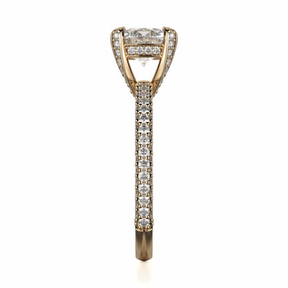 Michael M Hidden Halo Cushion Engagement Ring