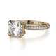 Michael M Hidden Halo Cushion Engagement Ring