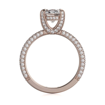 Michael M Hidden Halo Cushion Engagement Ring