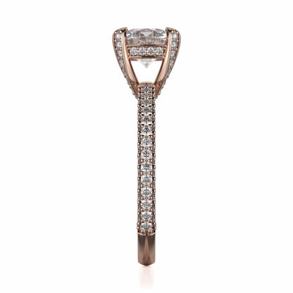 Michael M Hidden Halo Cushion Engagement Ring