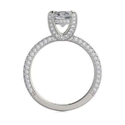 Michael M Hidden Halo Cushion Engagement Ring