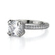 Michael M Hidden Halo Cushion Engagement Ring